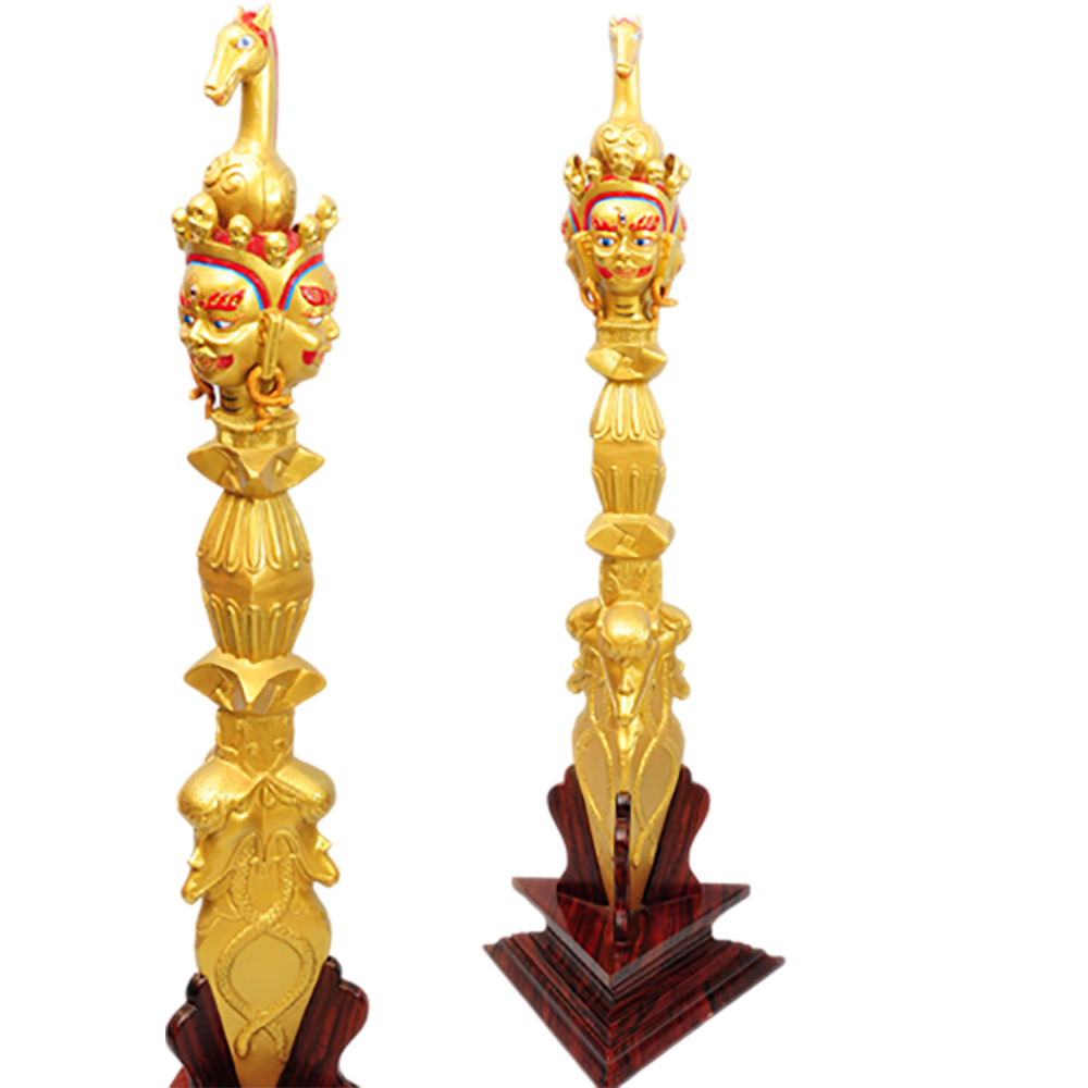 馬頭明王杵{泥金}含木座100公分【十方】134135