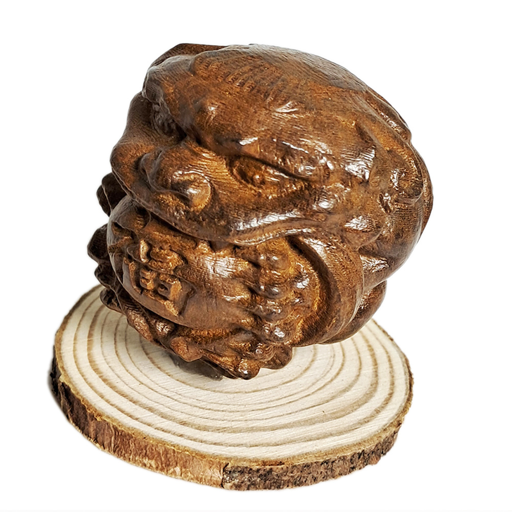 迎福祥獅{土沉木雕}開運旺財【十方】134832