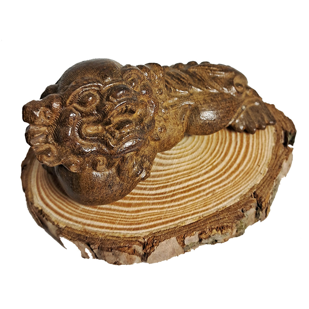 祥獅{土沉木雕}納福鎮宅【十方】134840