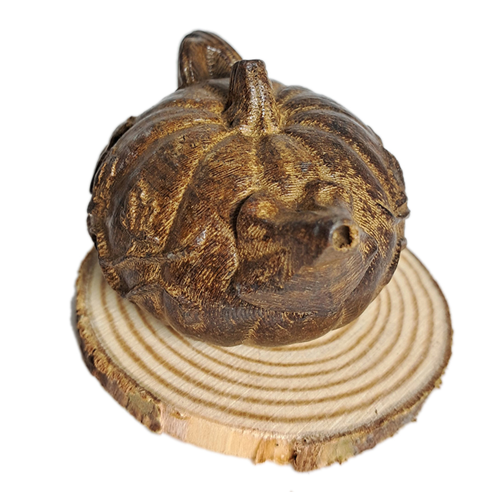 南瓜茶壺{土沉木雕}平安納福【十方】134853