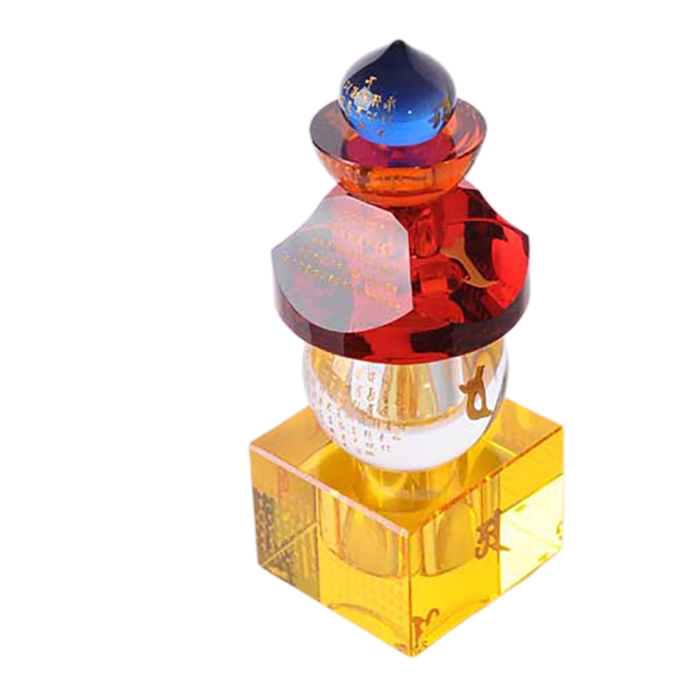 五色水晶寶篋印陀羅尼寶塔(高18cm)5層【十方】135075