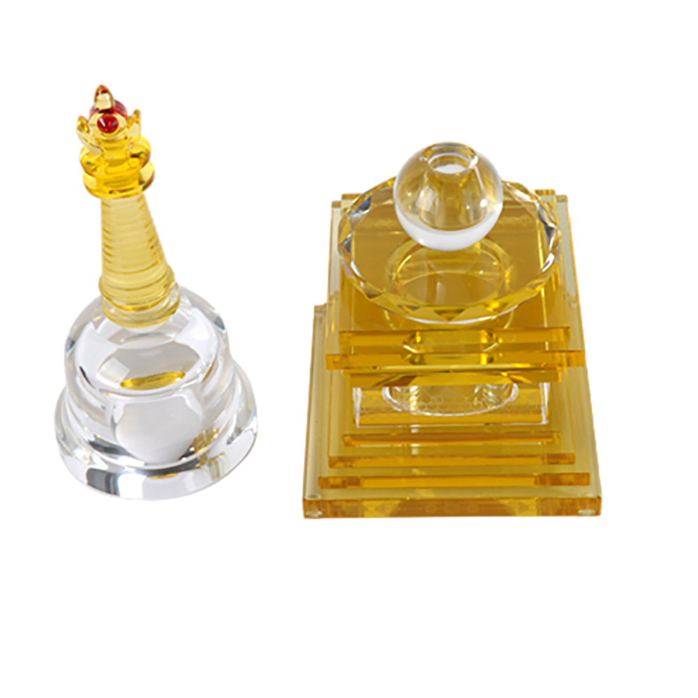 黃晶佛陀涅槃塔(高26公分)【十方】135072