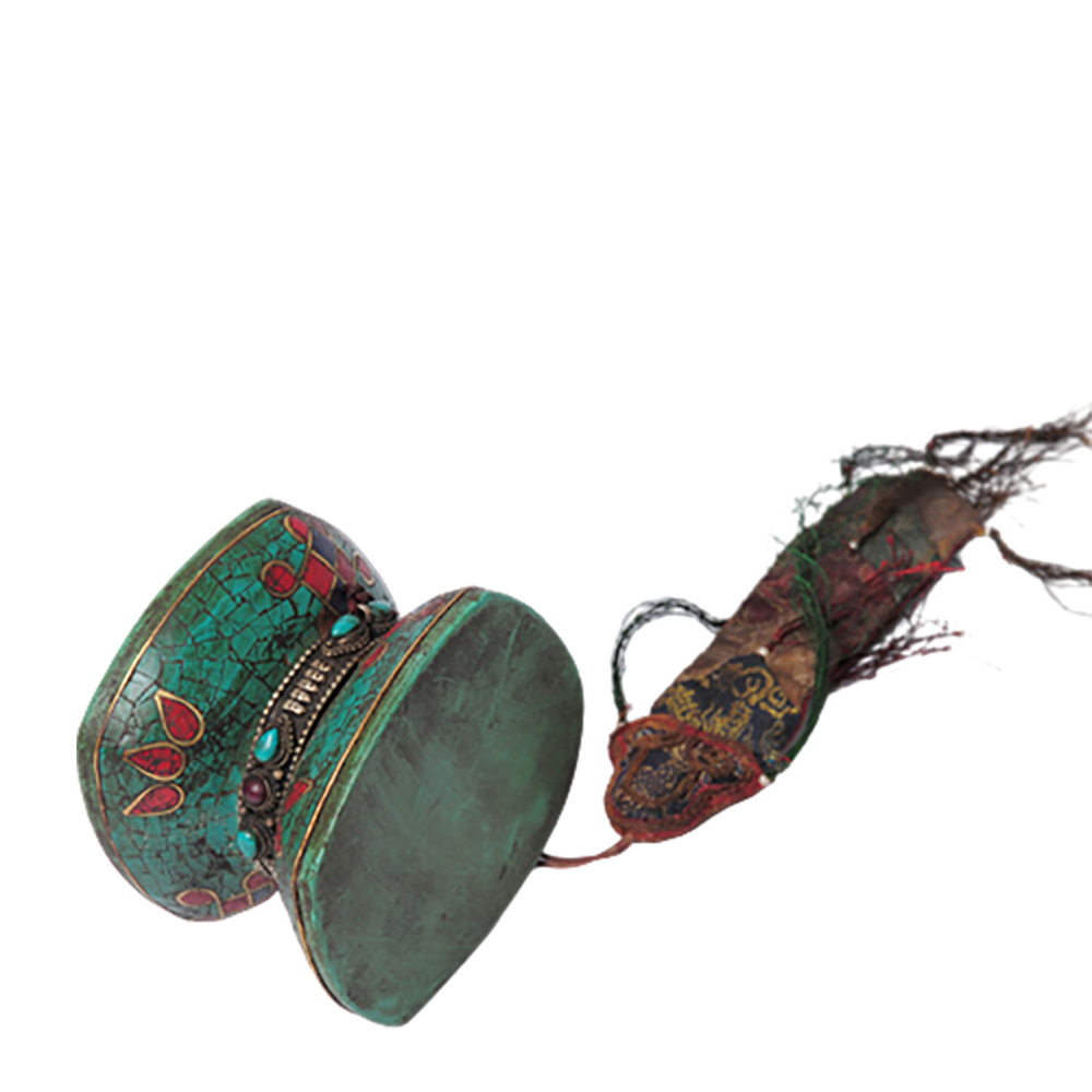 手鼓 吉祥結 鑲綠松石【十方】136873