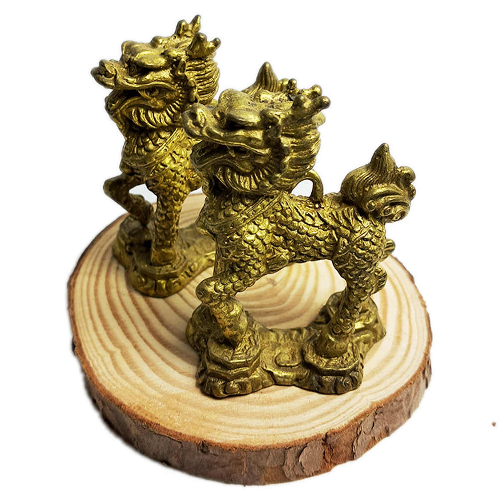 麒麟踩八卦{銅}1對【十方】136912