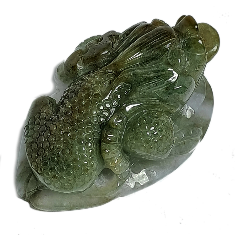 咬錢三角蟾蜍(緬甸玉)【十方】136906