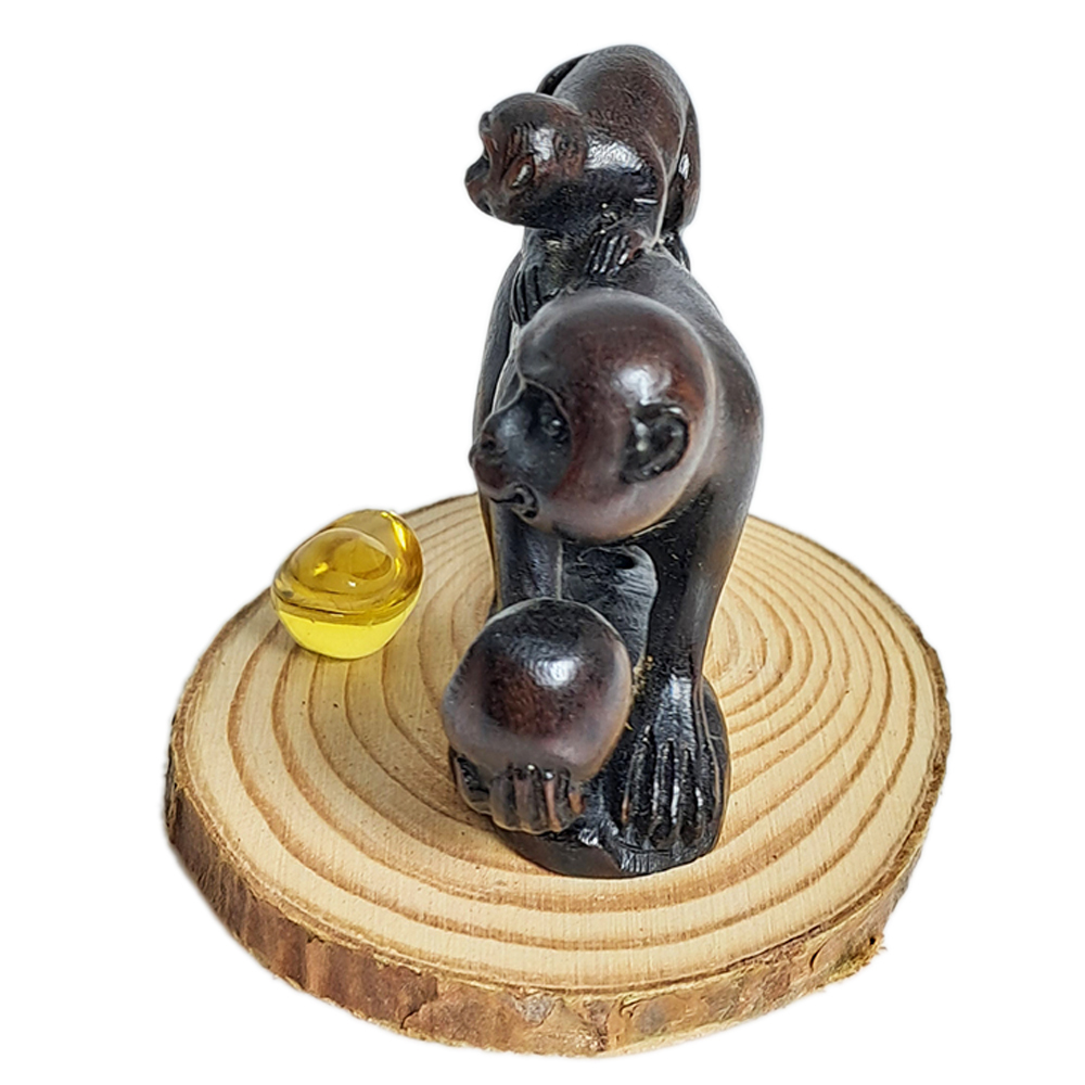 招財猴{檀木}開運精品【十方】139630