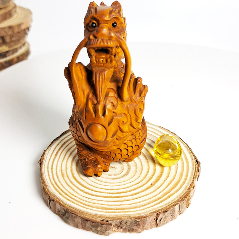 祥龍翻騰{黃楊木}開運精品【十方】139650