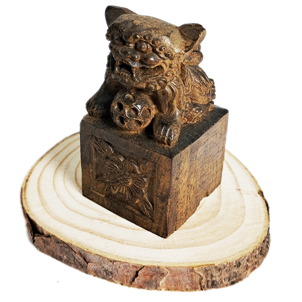 祥獅印土沉木精雕【十方】142610