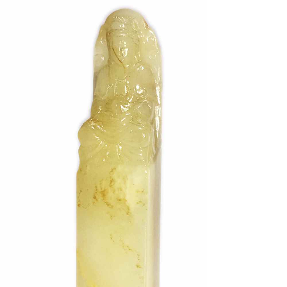 白衣觀音 凍石印章 12.5*2.5*2.2公分【十方】144021