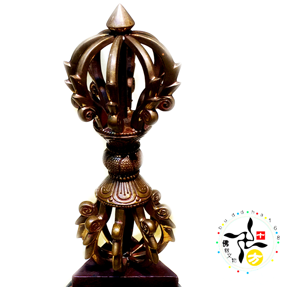 招財 九鈷金剛杵+木座 38公分【十方】143436