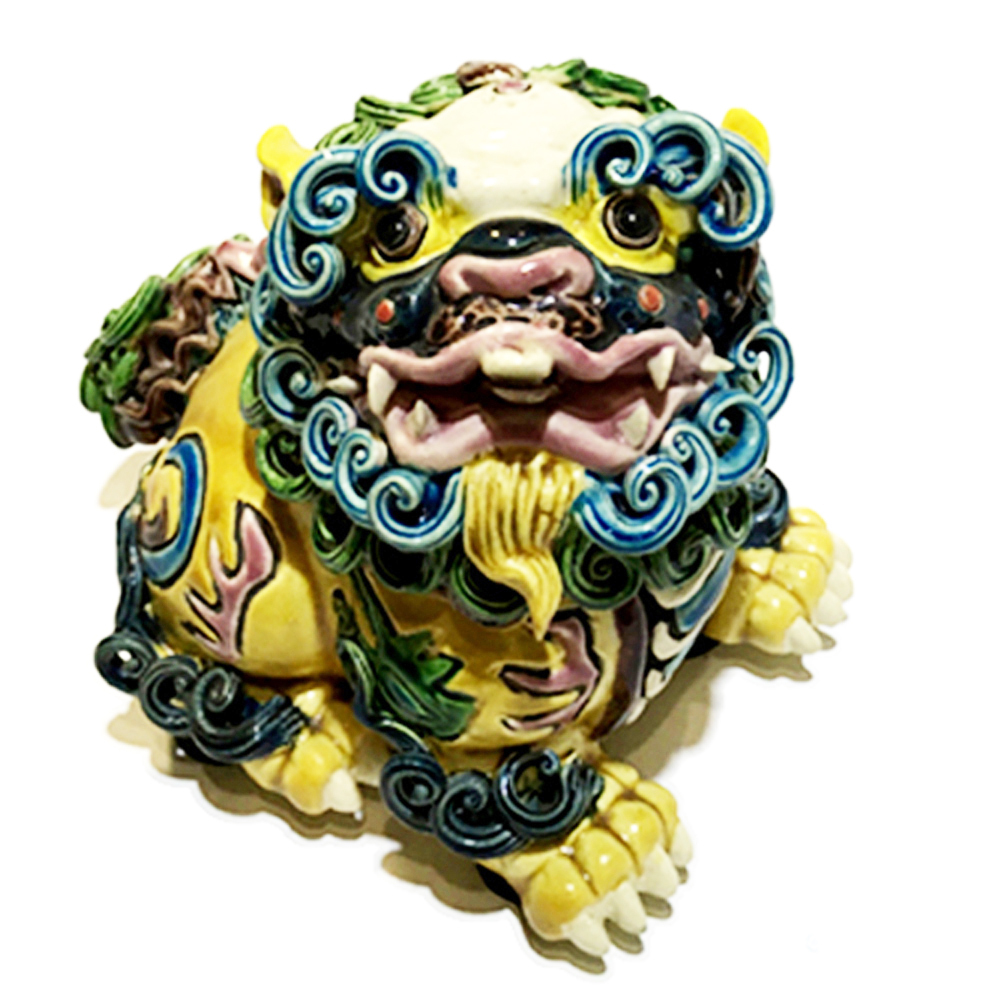 祥獅 交趾陶精品11*9.8*7.5 公分【十方】144060