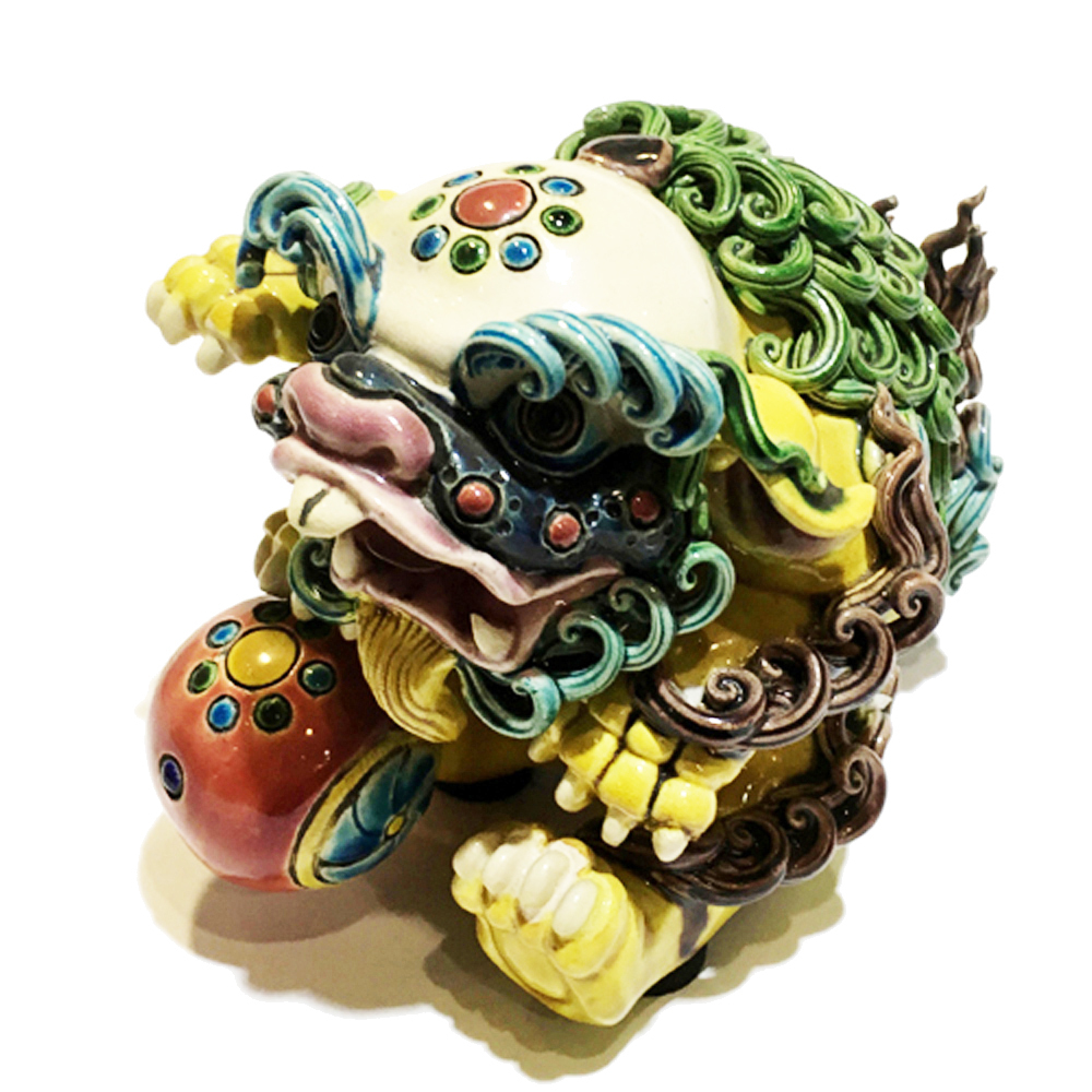 祥獅 交趾陶精品12.6*10*9.2公分【十方】144061