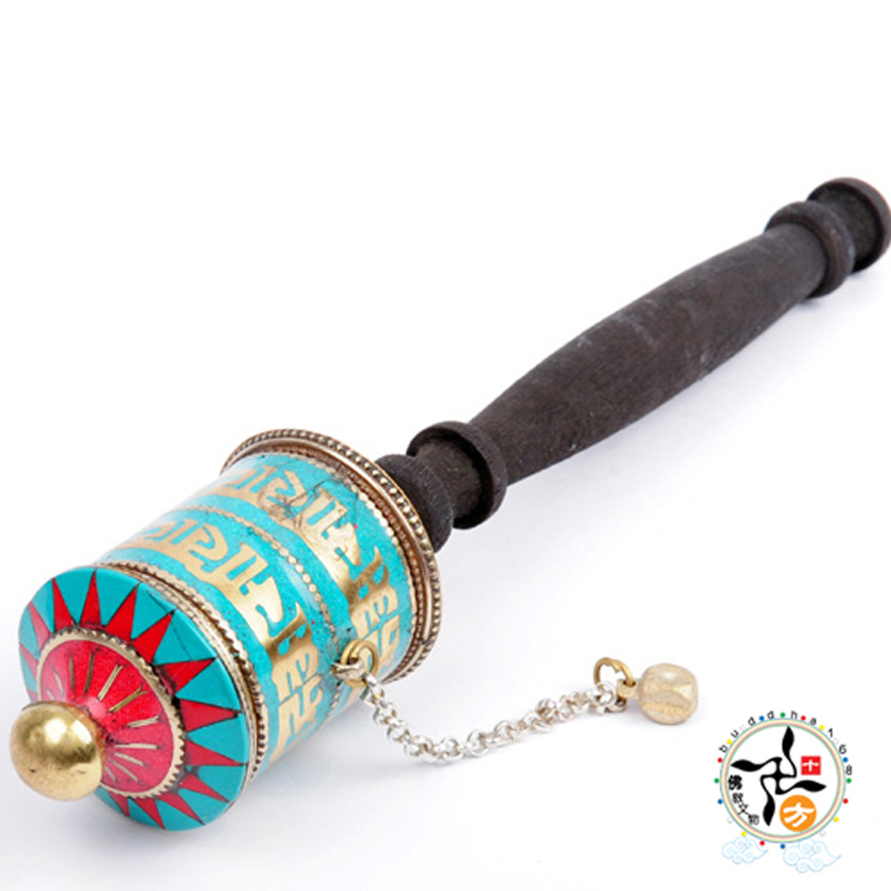 六字真言手轉經輪22公分【十方】145101