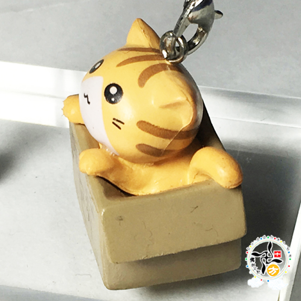 招財 求包養Q黃貓咪 掛飾 9公分【十方】145382