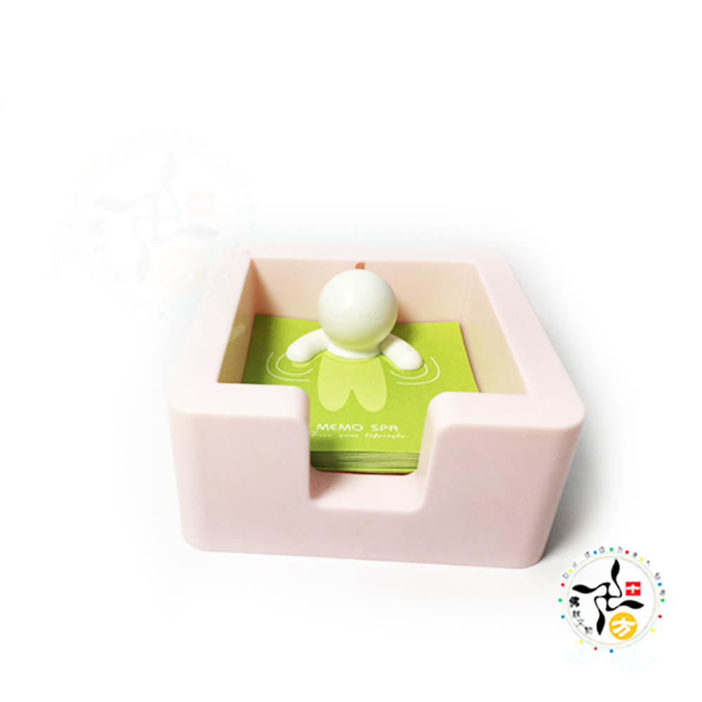 浴缸便條紙盒  粉色 高 5 公分【十方】145783