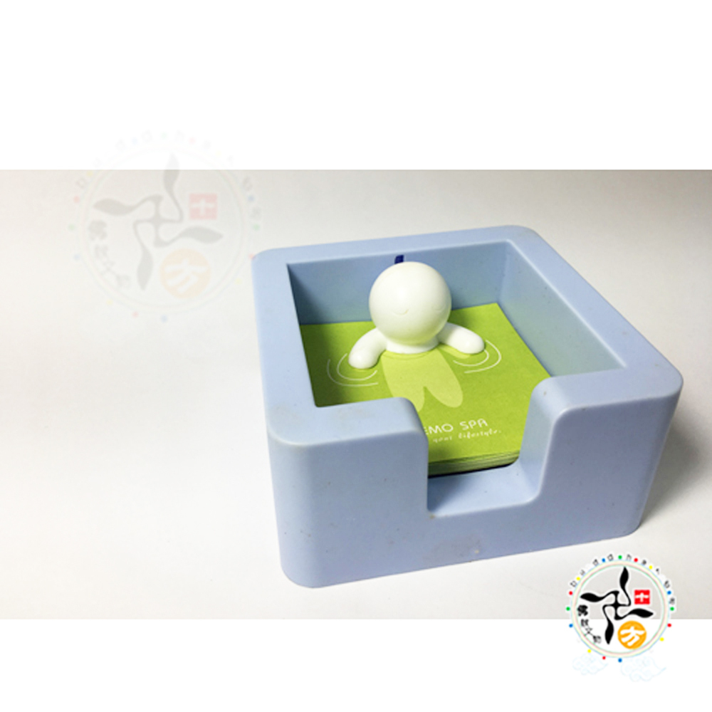 浴缸便條紙盒 藍色 高 5 公分【十方】145784