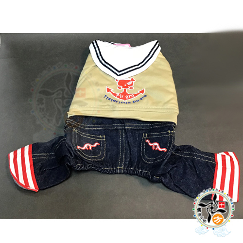 水手裝牛仔褲寵物衣服#3【十方】147282