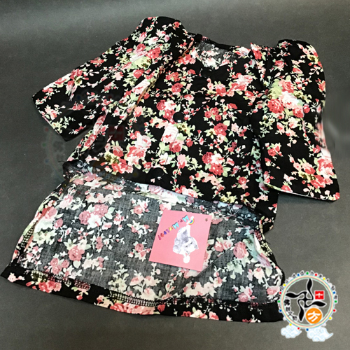 黑花和服寵物衣服L【十方】147290