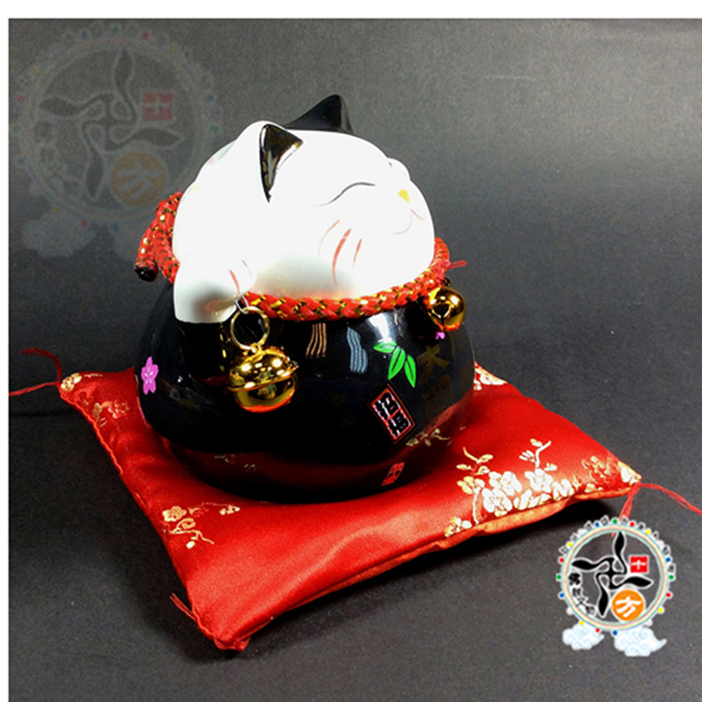 招財貓 厄除大開運 黑色撲滿【十方】【十方】146955