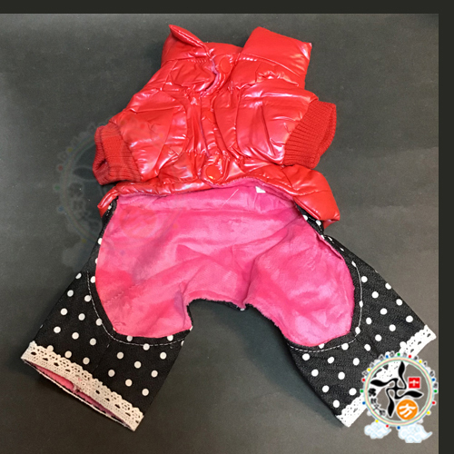 紅衣黑點點酷裝寵物衣服S【十方】147312