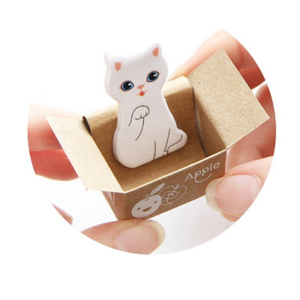 白貓坐紙箱 創意便利貼【十方】149553