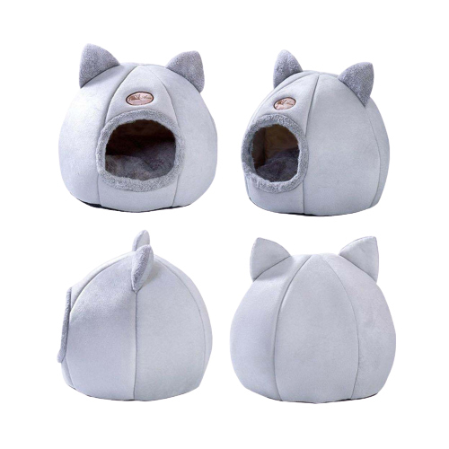 貓頭窩 寵物窩 保暖灰色【十方】149590