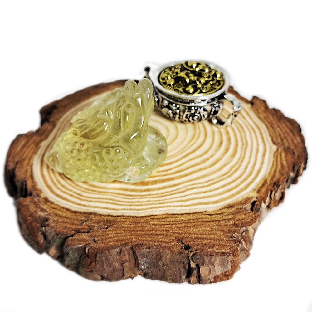 三腳金蟾蜍檸檬黃水晶&聚寶盆【十方】149943