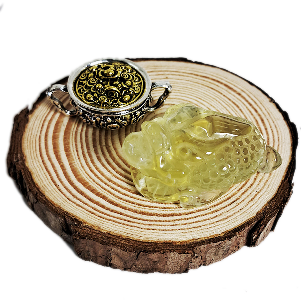 三腳金蟾蜍檸檬黃水晶&聚寶盆【十方】149944