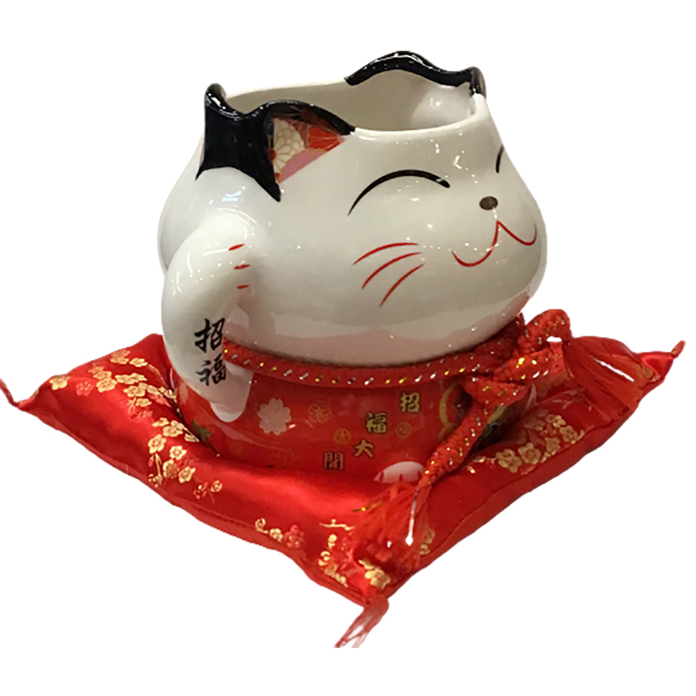 雙面招財貓聚寶盆【十方】150194
