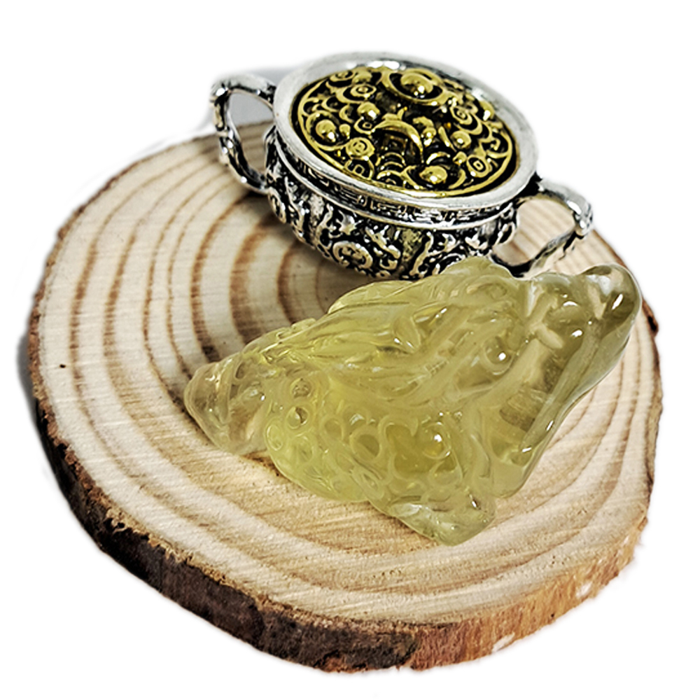 三腳金蟾蜍檸檬黃水晶&聚寶盆【十方】149954