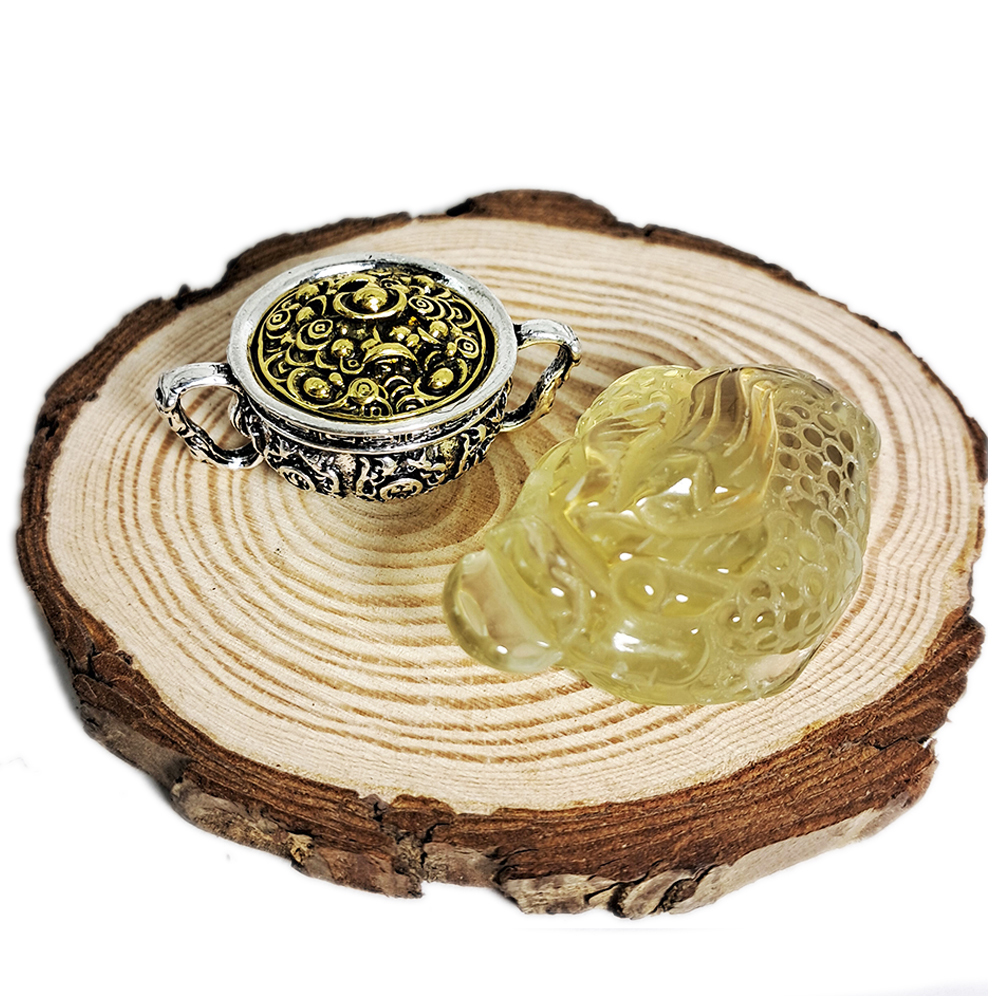 三腳金蟾蜍檸檬黃水晶&聚寶盆【十方】149959