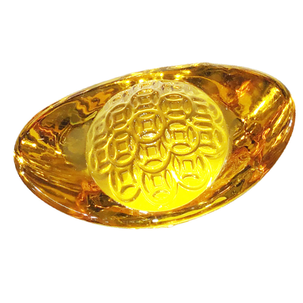 黃晶琉璃元寶財源滾滾78mm【十方】150591