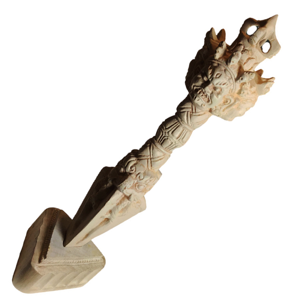 普巴杵{白陽木雕} 17公分【十方】150336