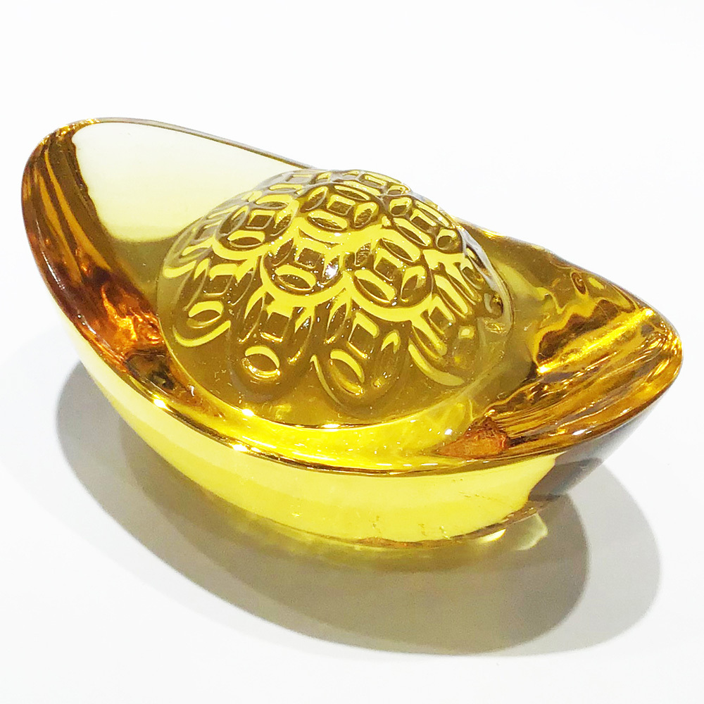 黃晶琉璃元寶財源滾滾78mm【十方】150591