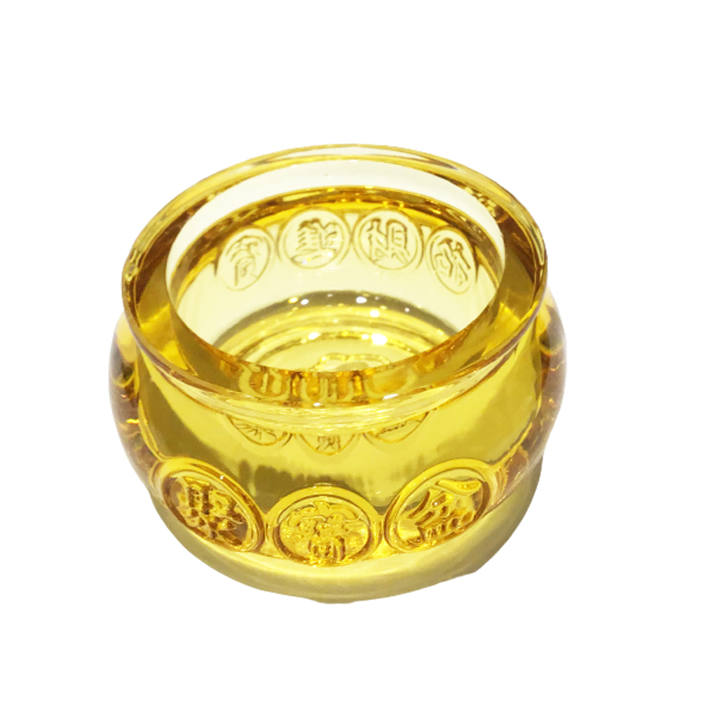 招財進寶琉璃聚寶盆7公分【十方】150584