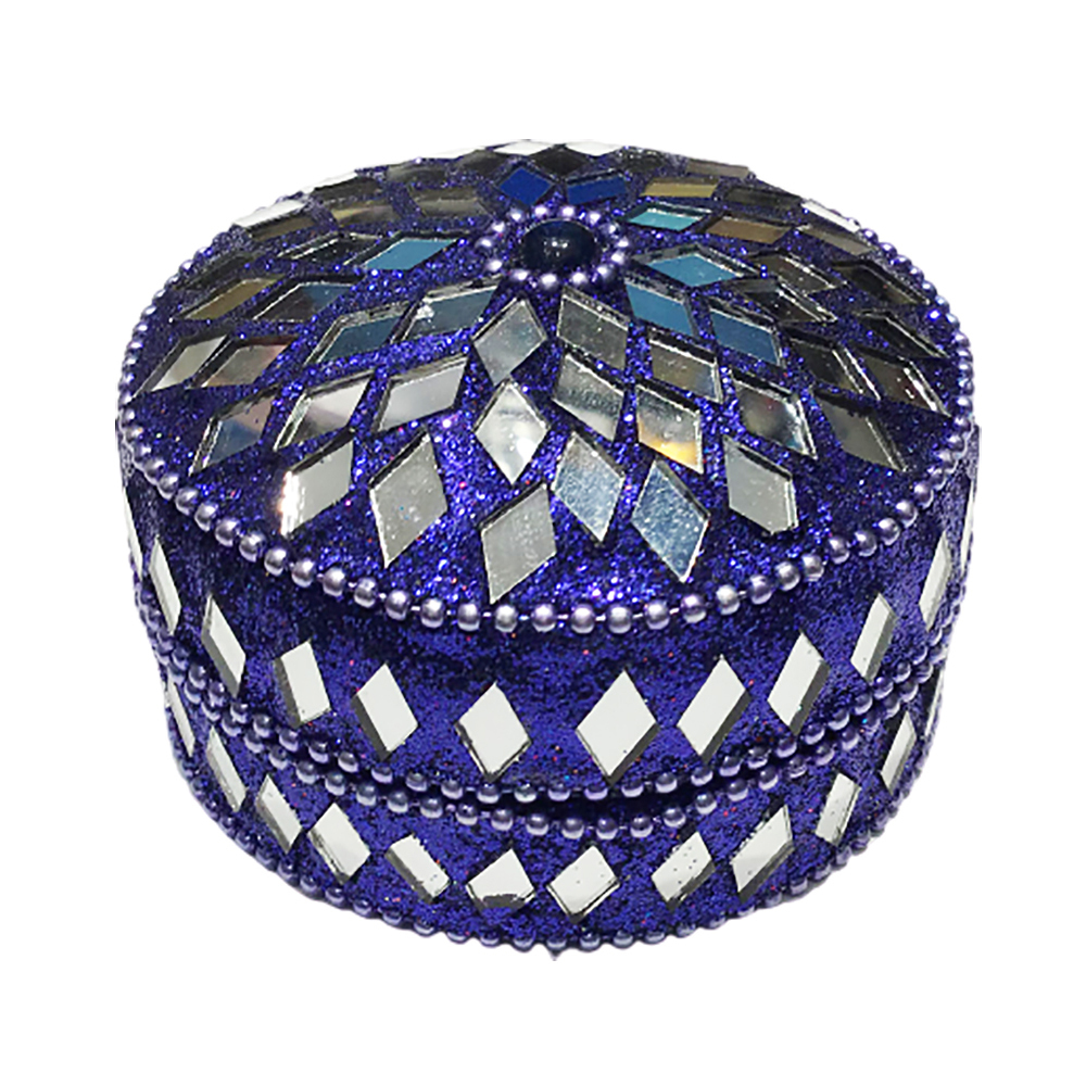 印度風寶罐7.3公分藍色【十方】150525