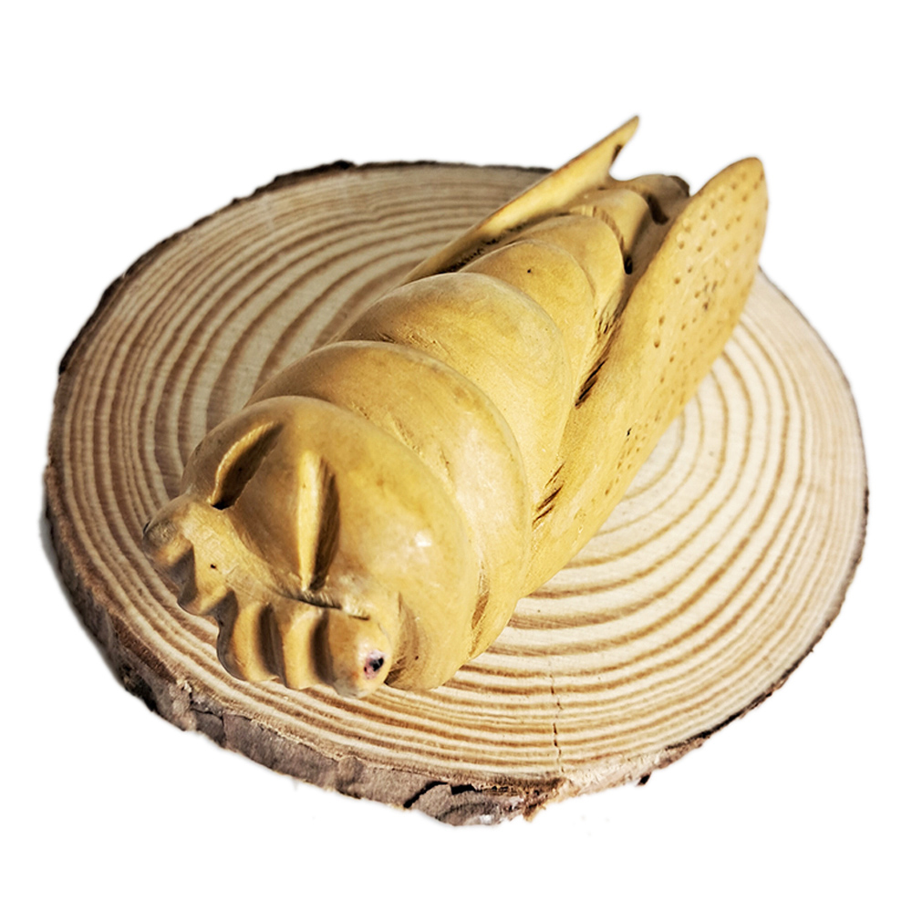 秋蟬 {黃楊木雕}開運精品【十方】150850