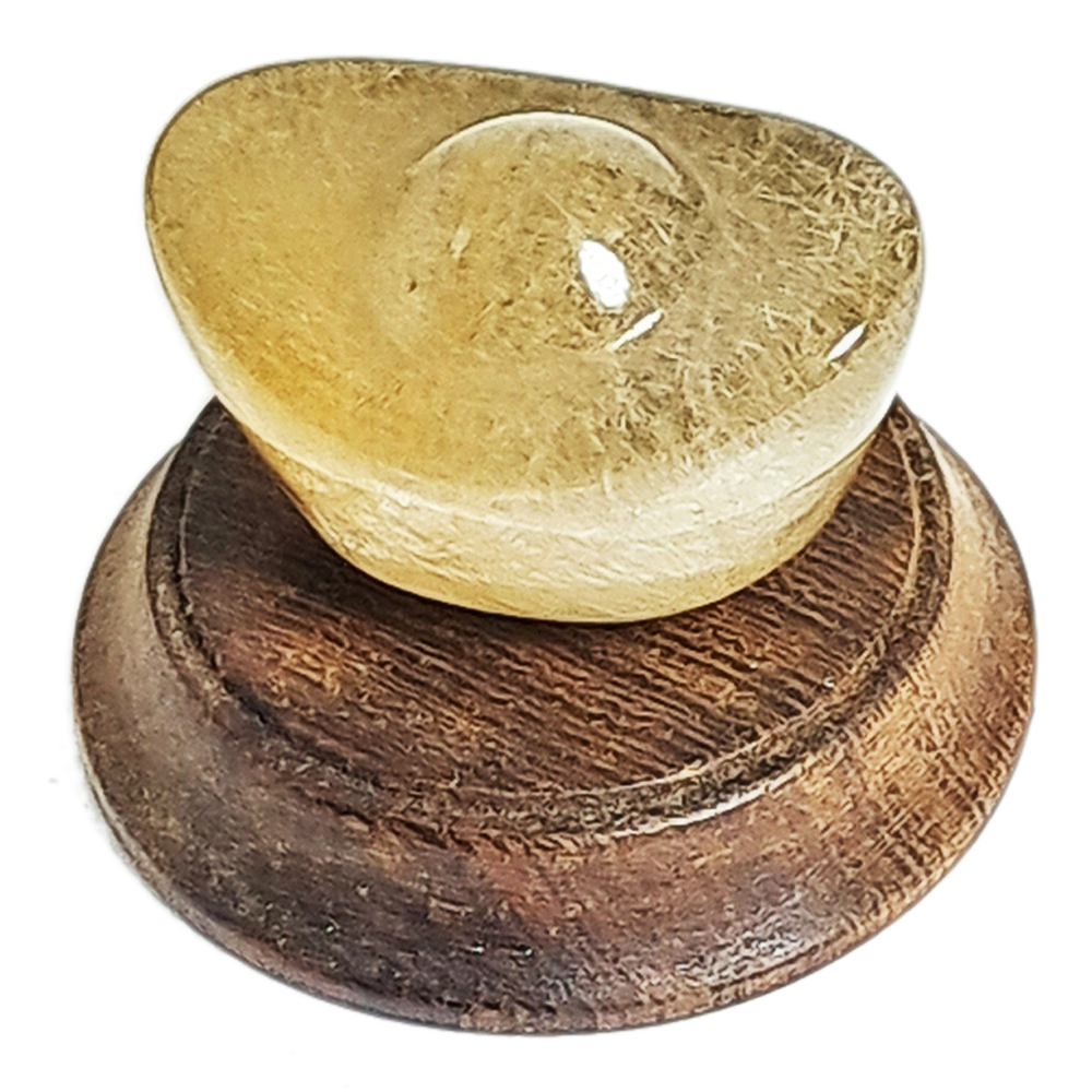 髮晶元寶2.3公分&雞翅木座加贈聚寶盆【十方】152283