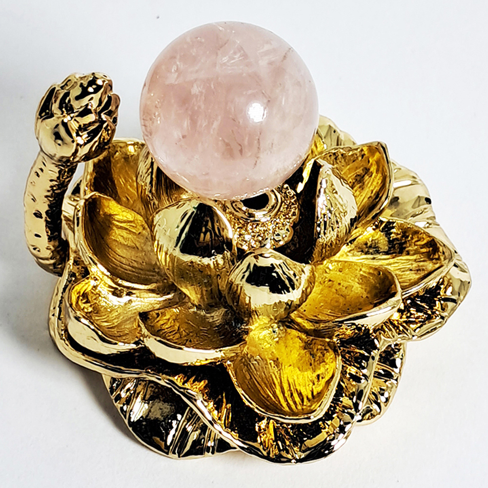 粉晶球 2公分+金蓮座【十方】152271