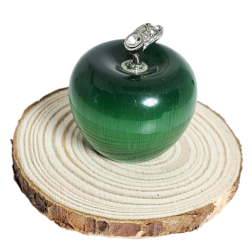 平安{蘋果}綠貓眼&原木片【十方】152351