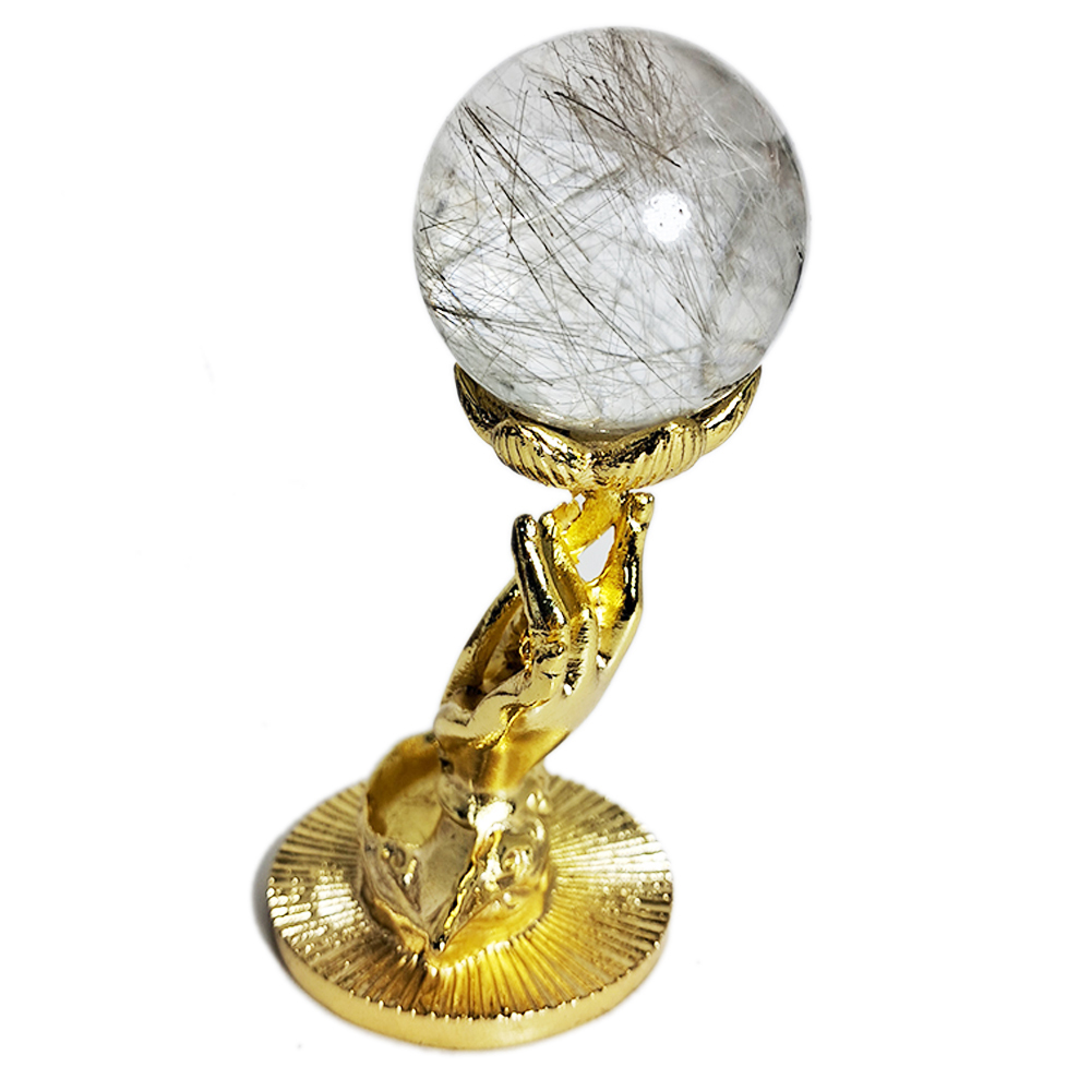 髮晶3.1公分&金佛手座【十方】152365