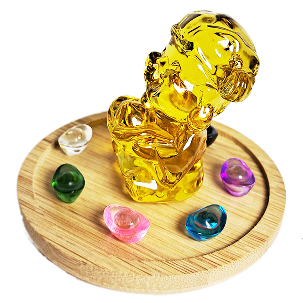 元寶財神爺{七彩琉璃元寶}招財陣 高6公分【十方】152312