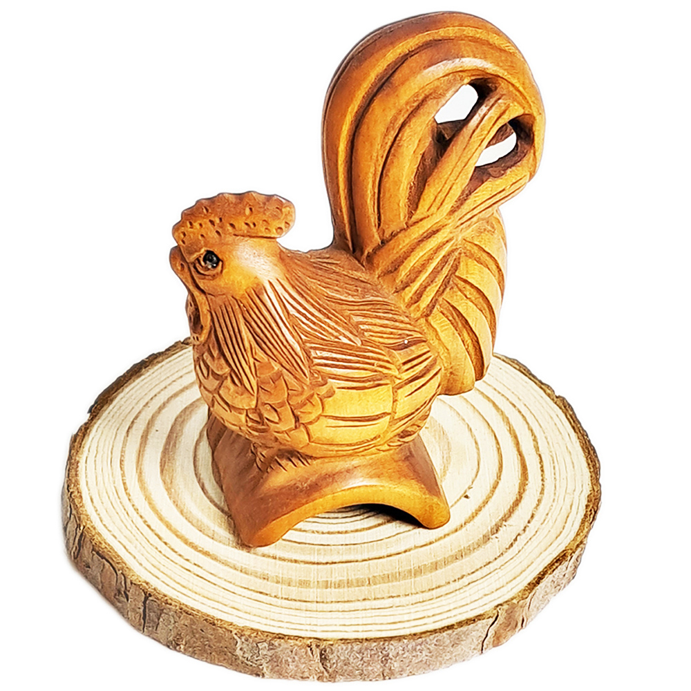 鼠兆豐年{黃楊木雕}開運精品【十方】152308