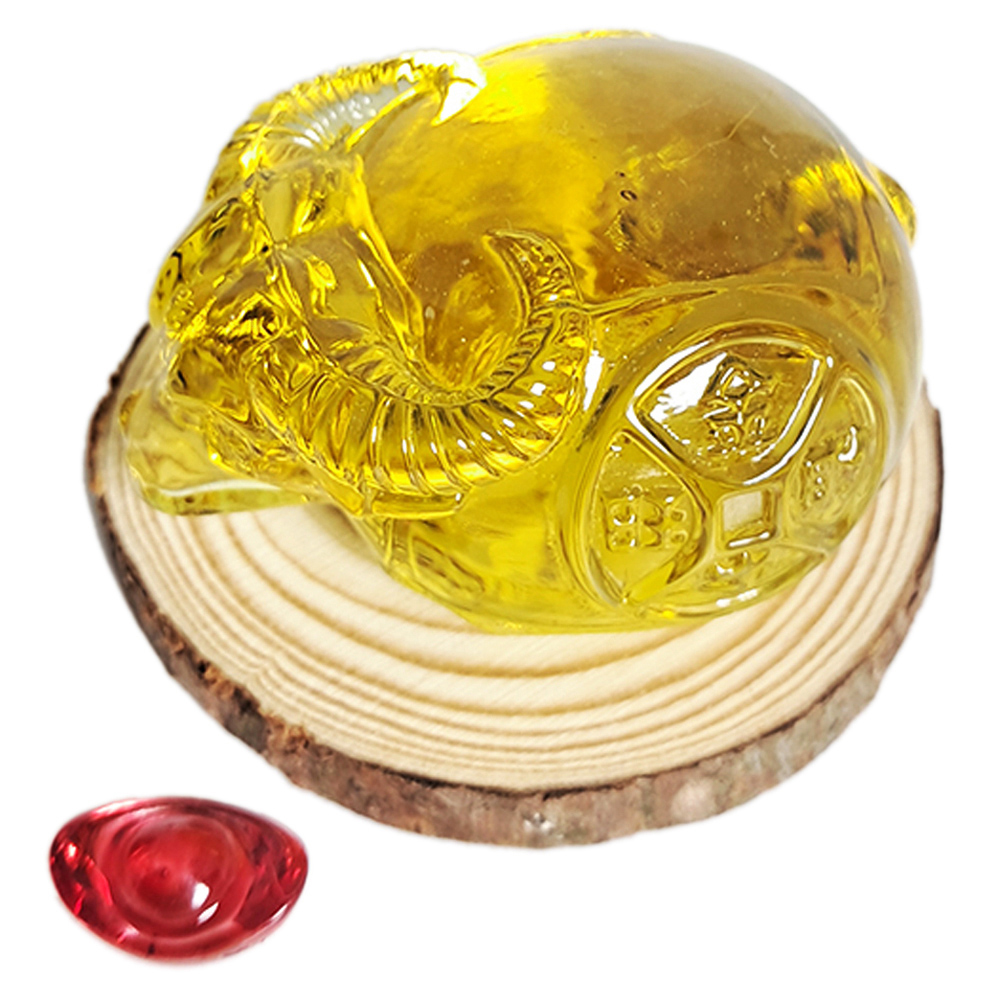 扭轉乾坤琉璃開運牛擺件【十方】152329