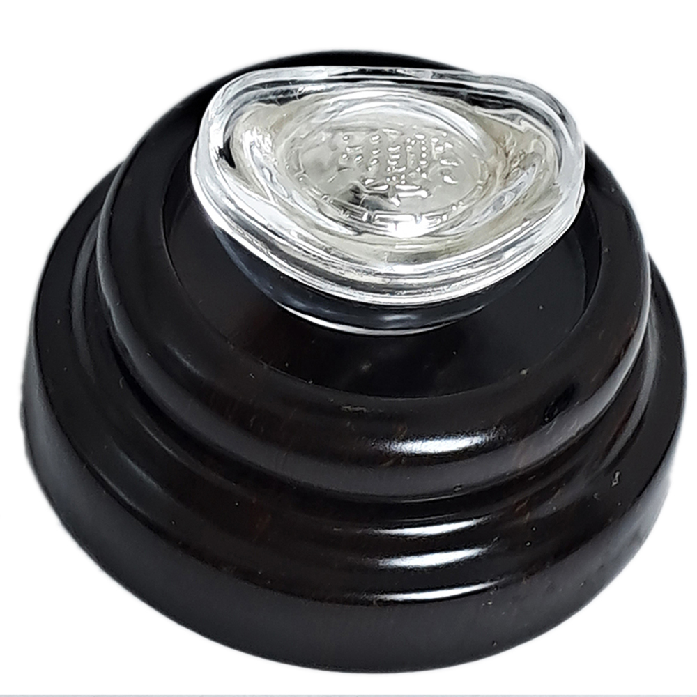 招財進寶 銀元寶2.4公分&黑檀座【十方】152393