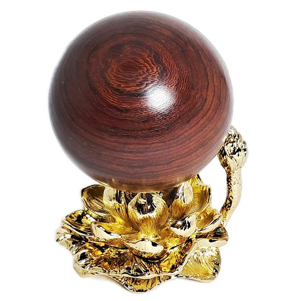 虎皮檀木圓球5公分&金蓮座【十方】152440