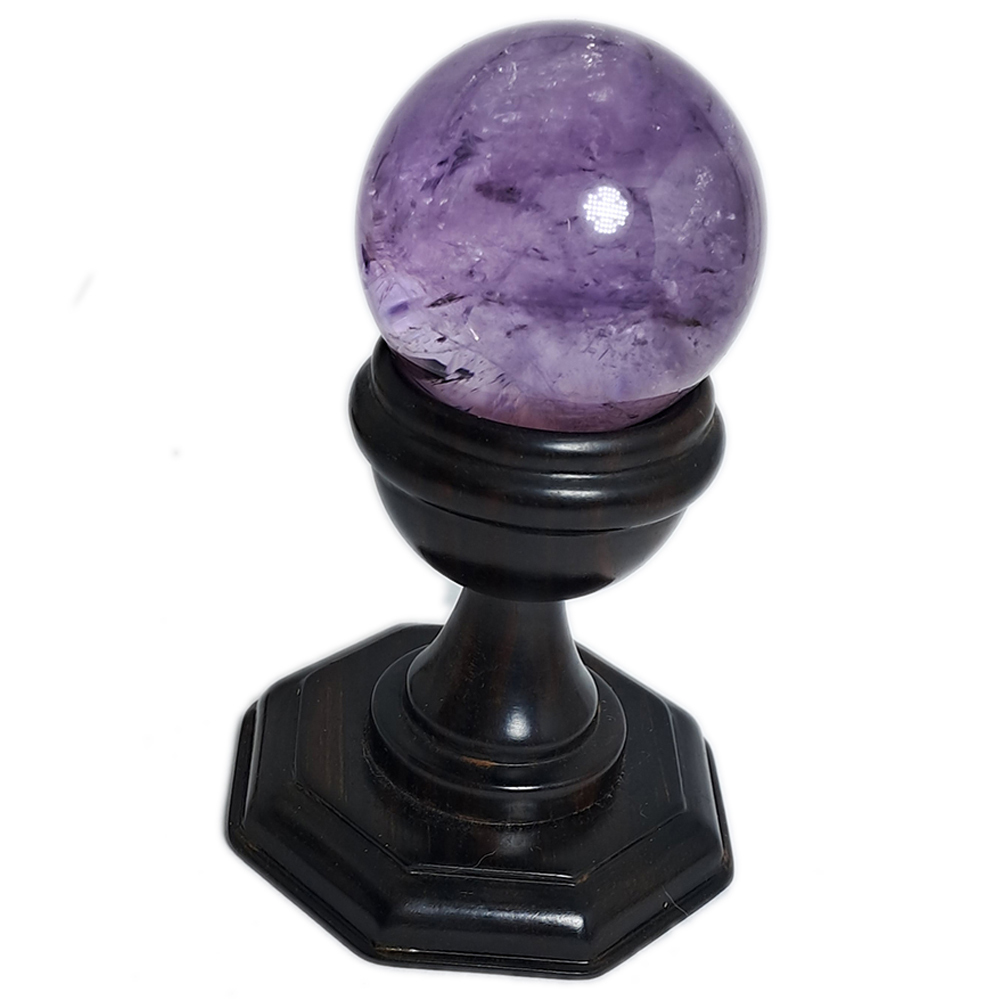 紫水晶球3.6公分&黑檀球座【十方】152533