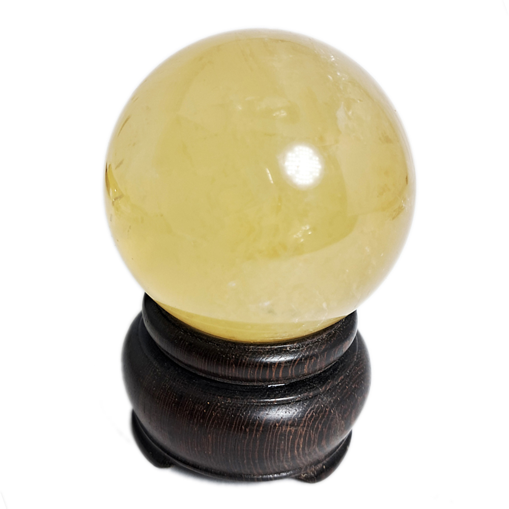 黃水晶球4.7公分&花梨木座【十方】152531