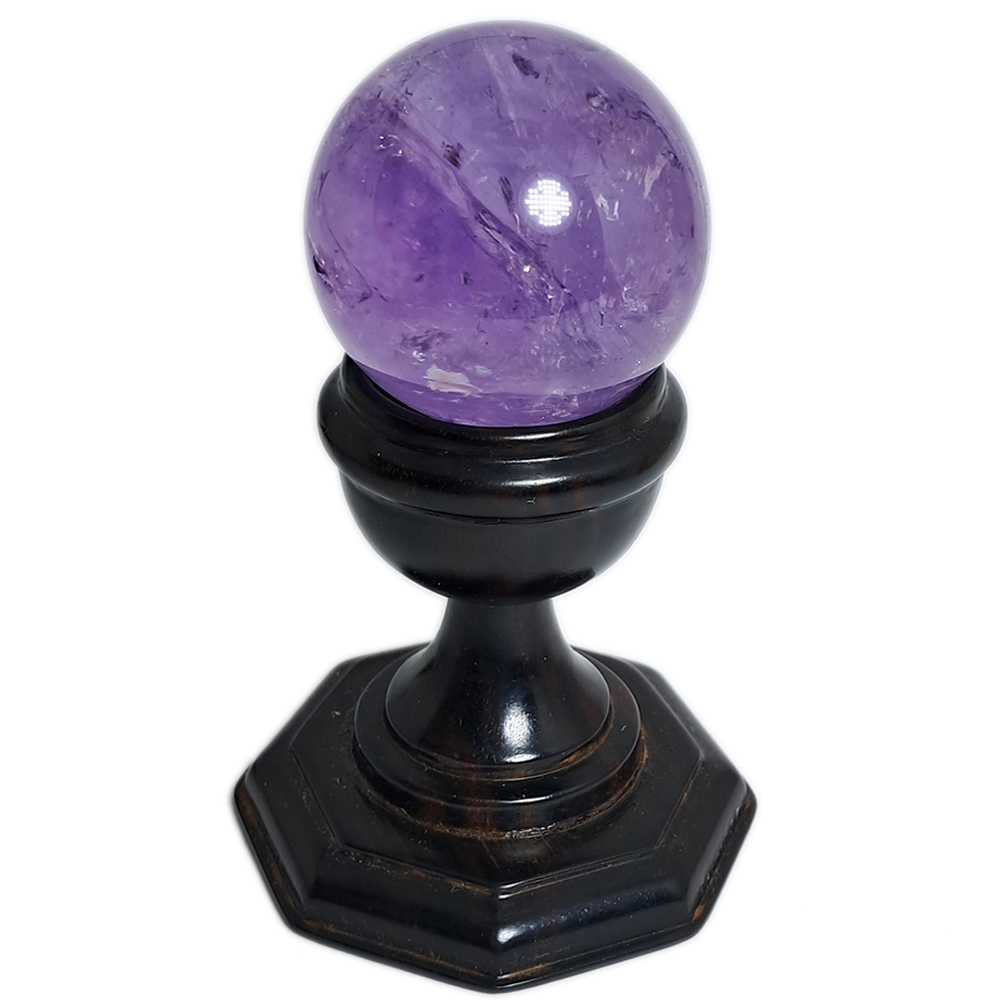 紫水晶球3.6公分&黑檀球座【十方】152534