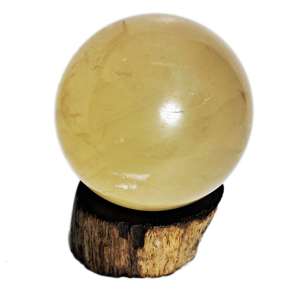 黃晶球&花梨木座【十方】152472